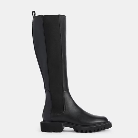 All Saints Maeve knee high leather boots 9 - Picture 1 of 8